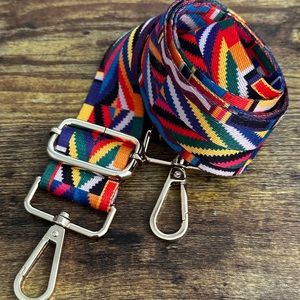 Colorful patterned crossbody strap